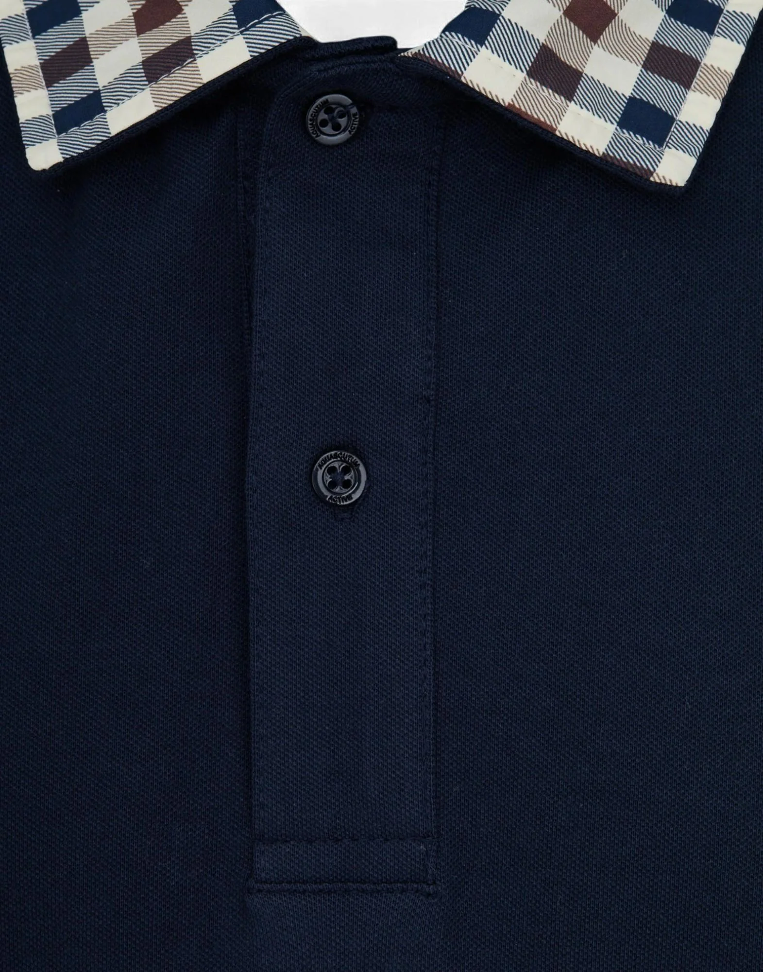 AQUASCUTUM Club Check Collar Polo Uomo - Image 3