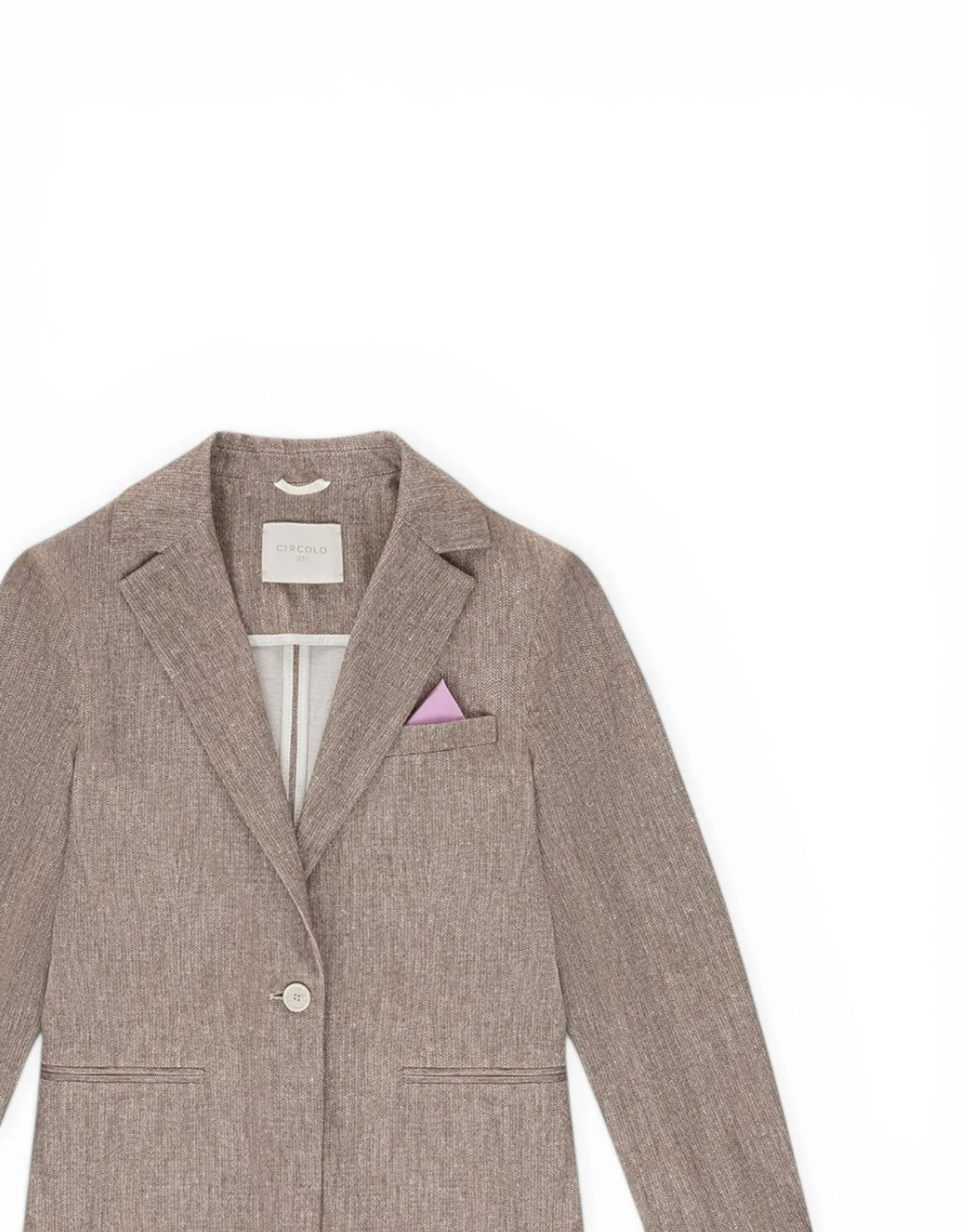 Circolo 1901 Giacca Slim Long Micro Herringbone Premium Piquet Donna - Image 2