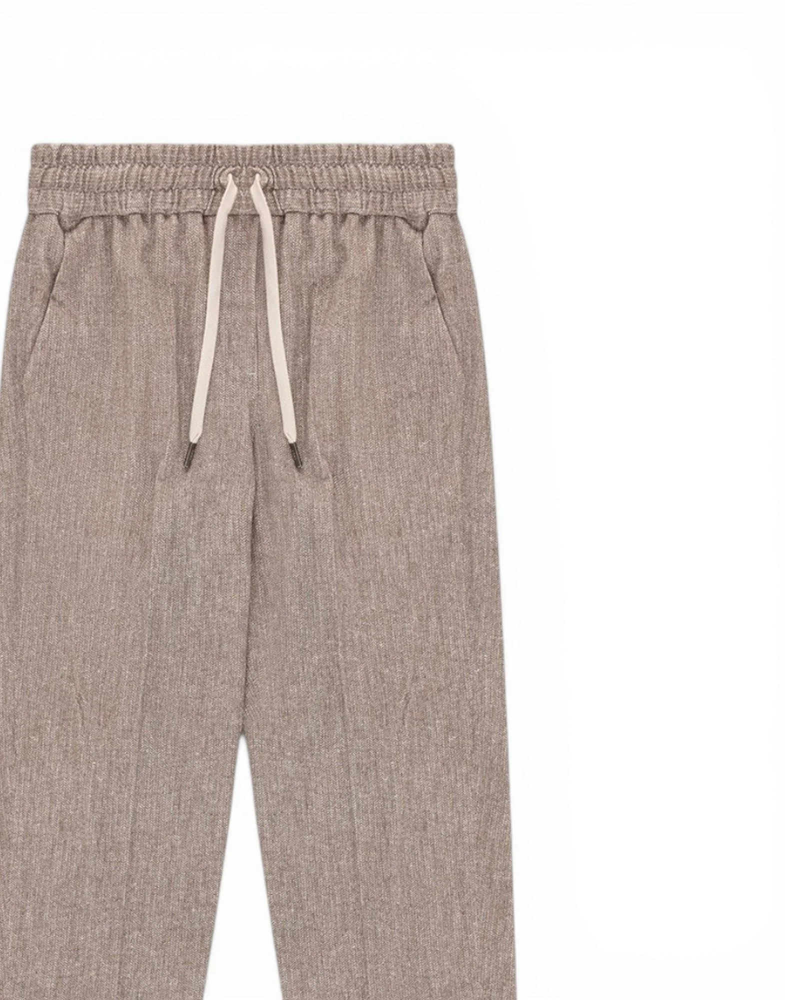 Circolo 1901 Pantalone Chino Coulisse Micro Herringbone Premium Piquet Donna - Image 2