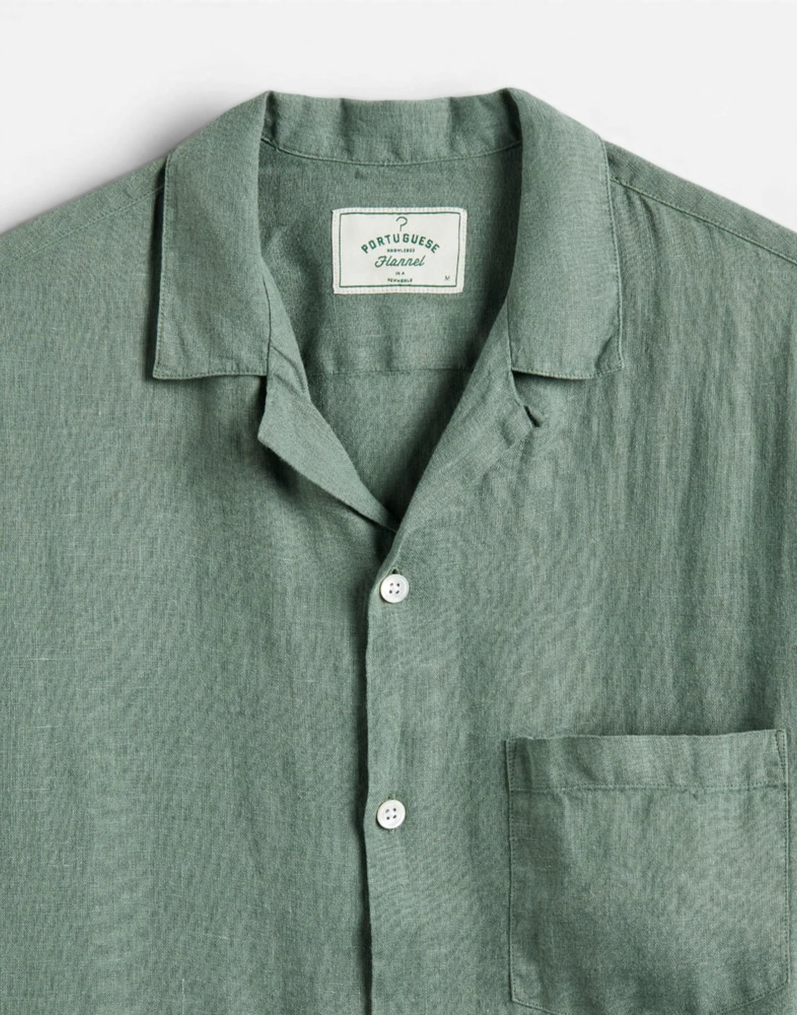 Portuguese Flannel linen camp collar Uomo - Image 2