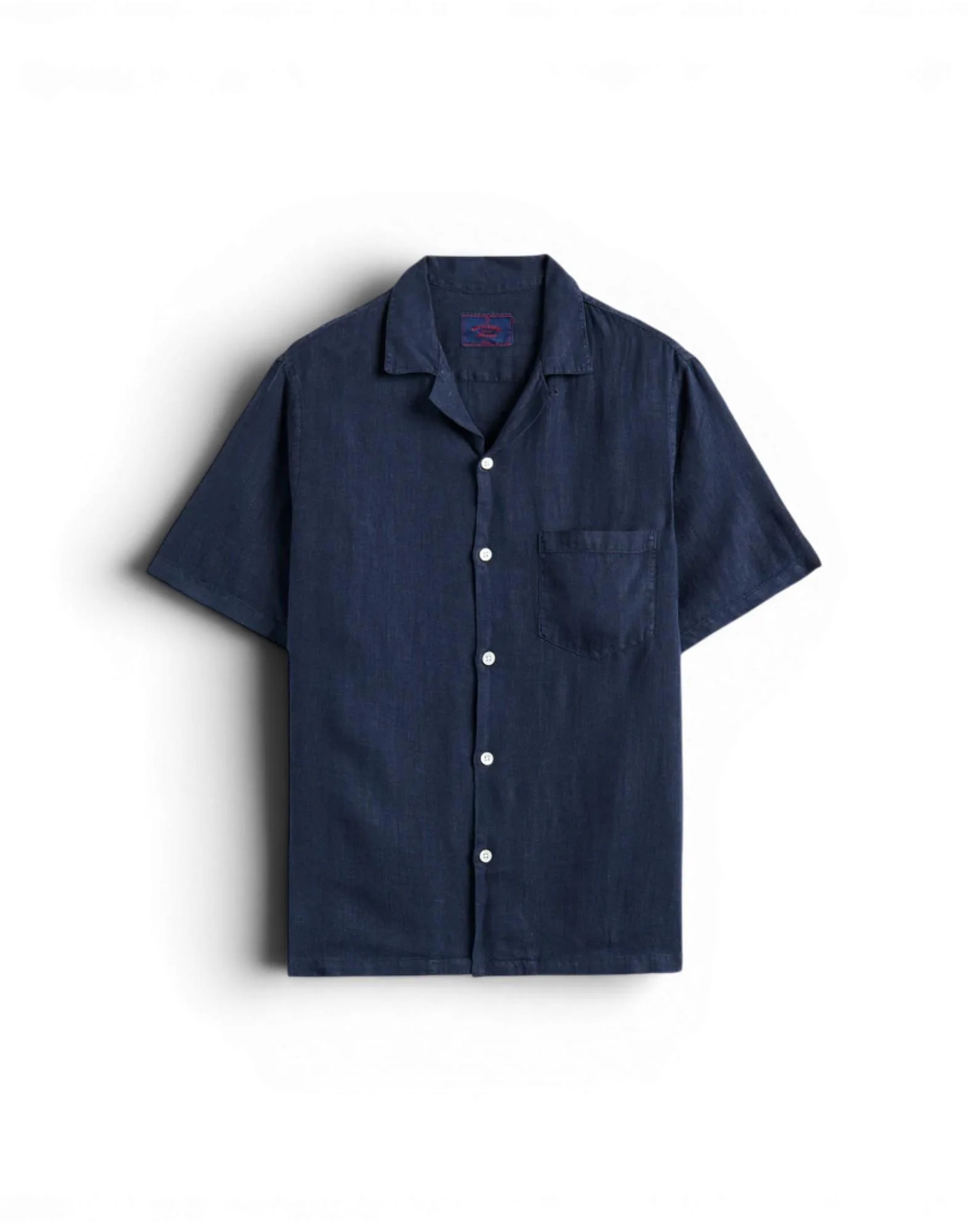 Portuguese Flannel linen camp collar Uomo