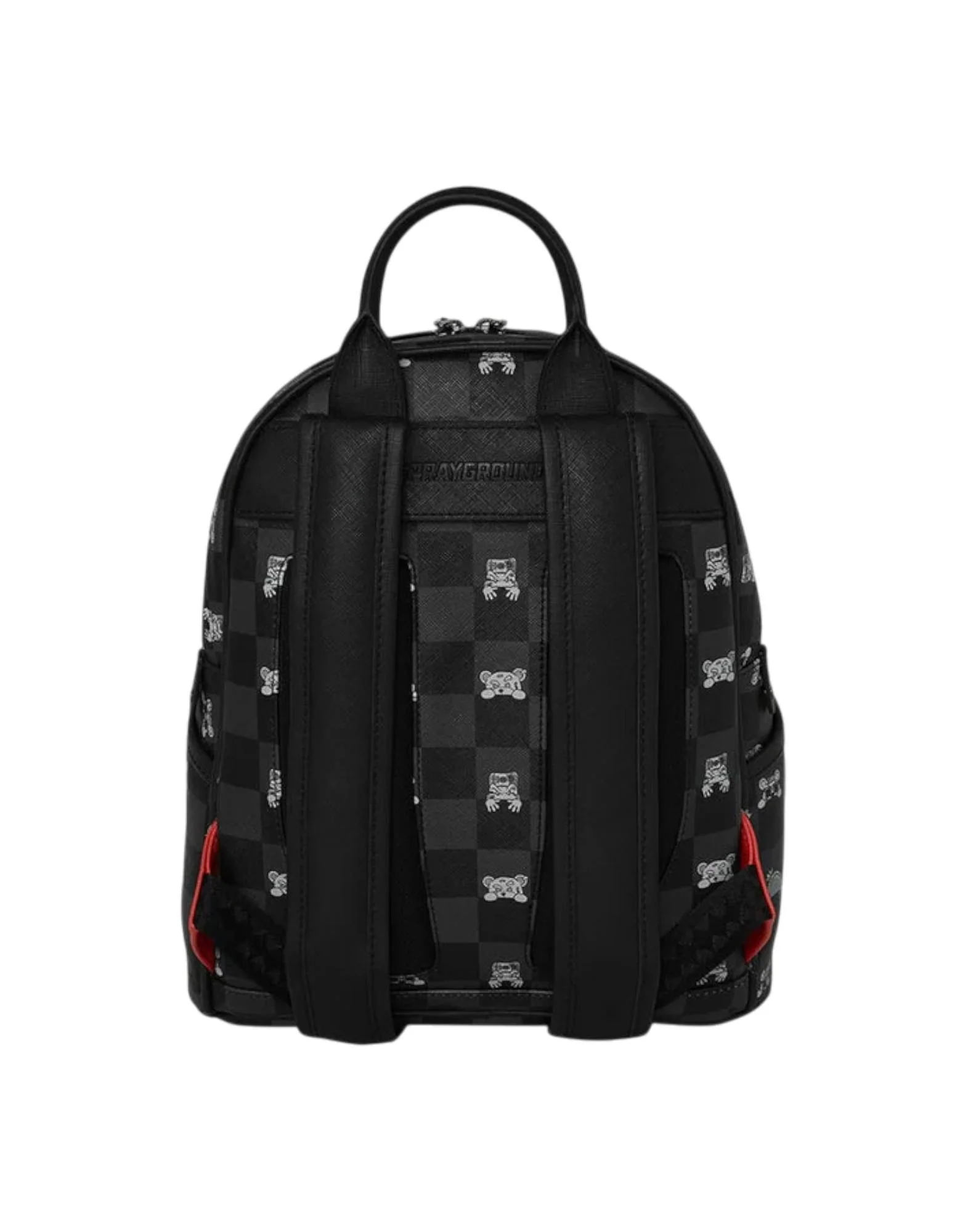 Sprayground Gray Peeking Character Check Savage Backpack Unisex - Image 3