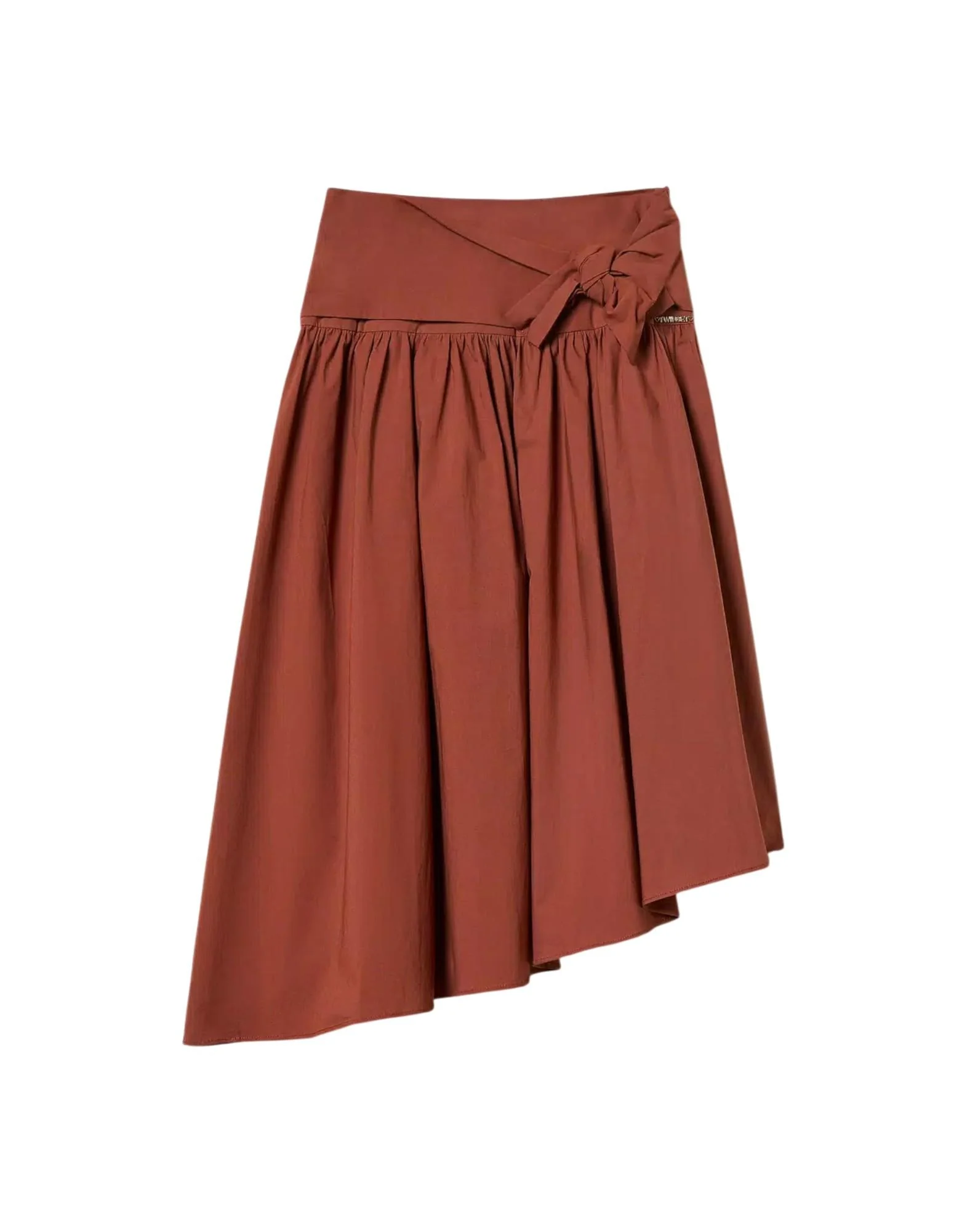 Twinset gonna lunga asimmetrica in popeline Bambina
