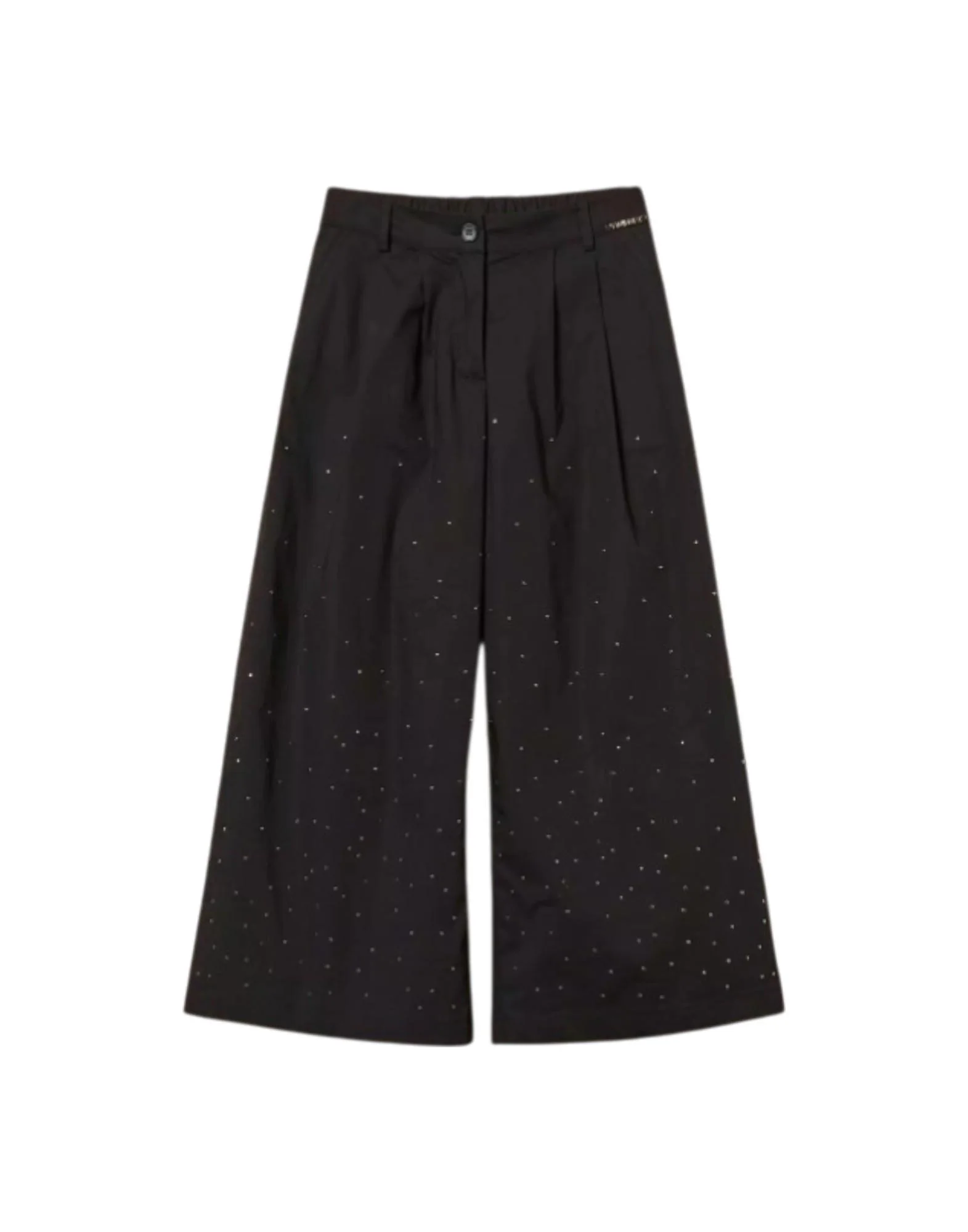 Twinset Pantaloni cropped in popeline con borchie Bambina