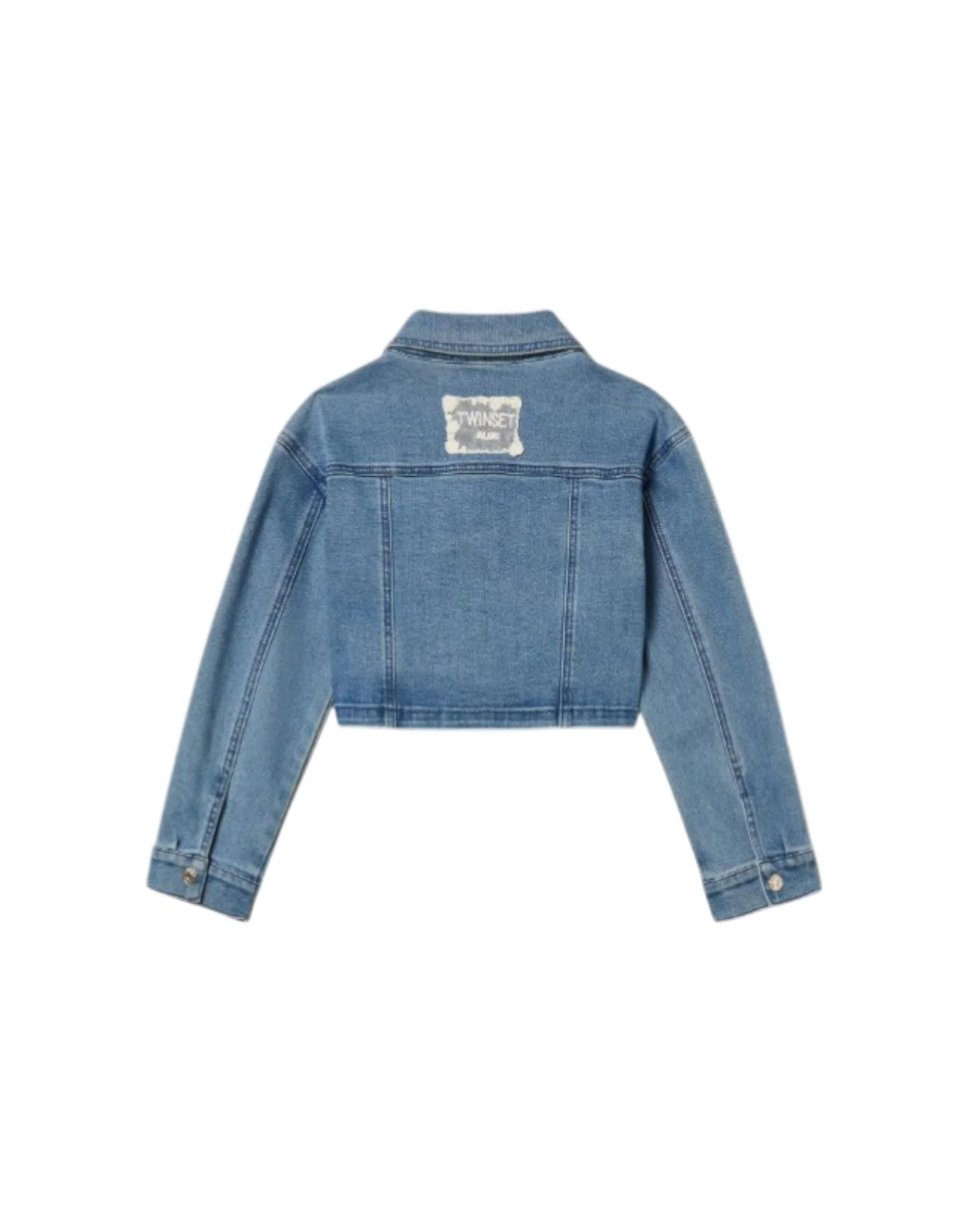 Twinset Giacca cropped in jeans Bambina - Image 2