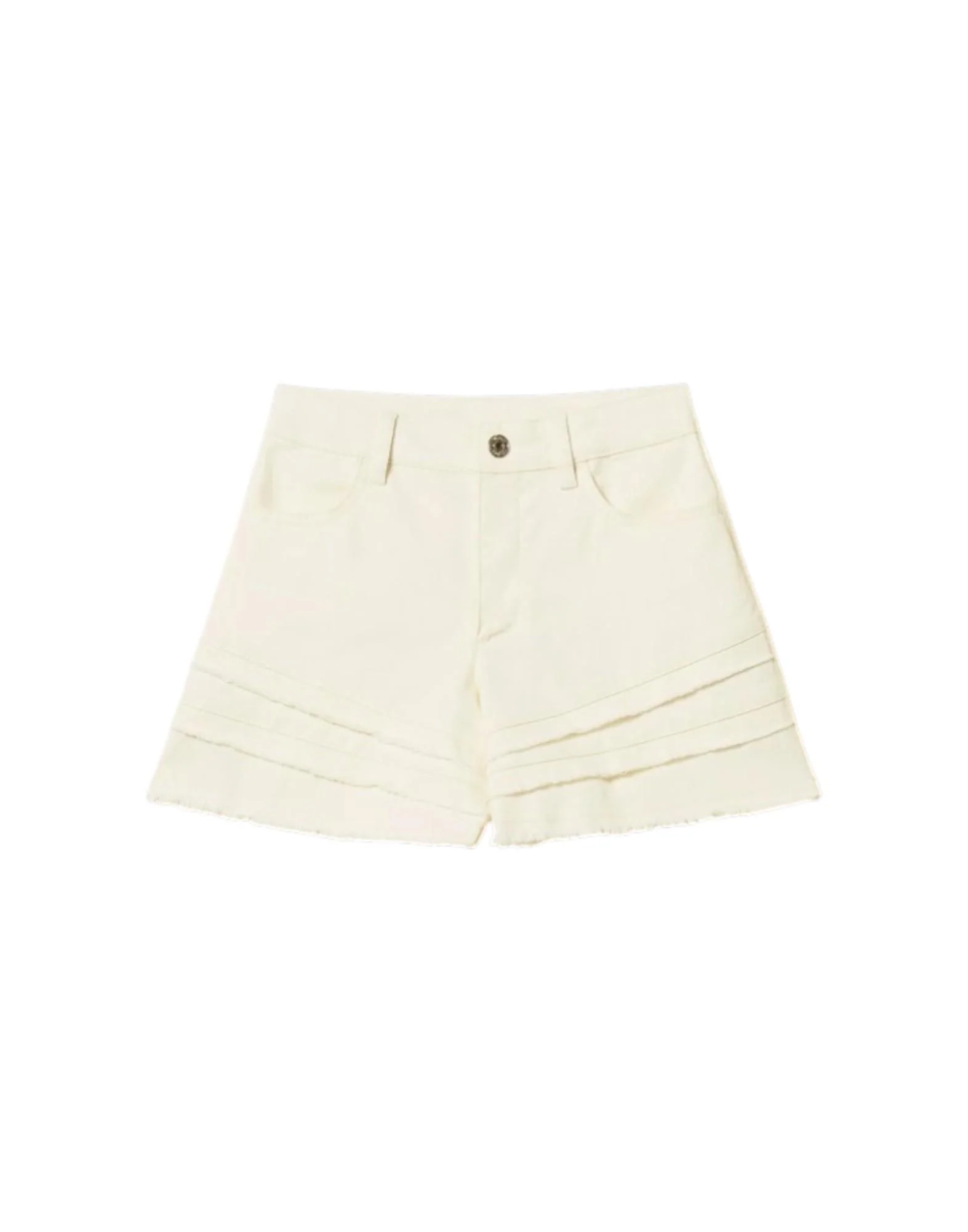 Twinset Shorts in bull con balze Bambina