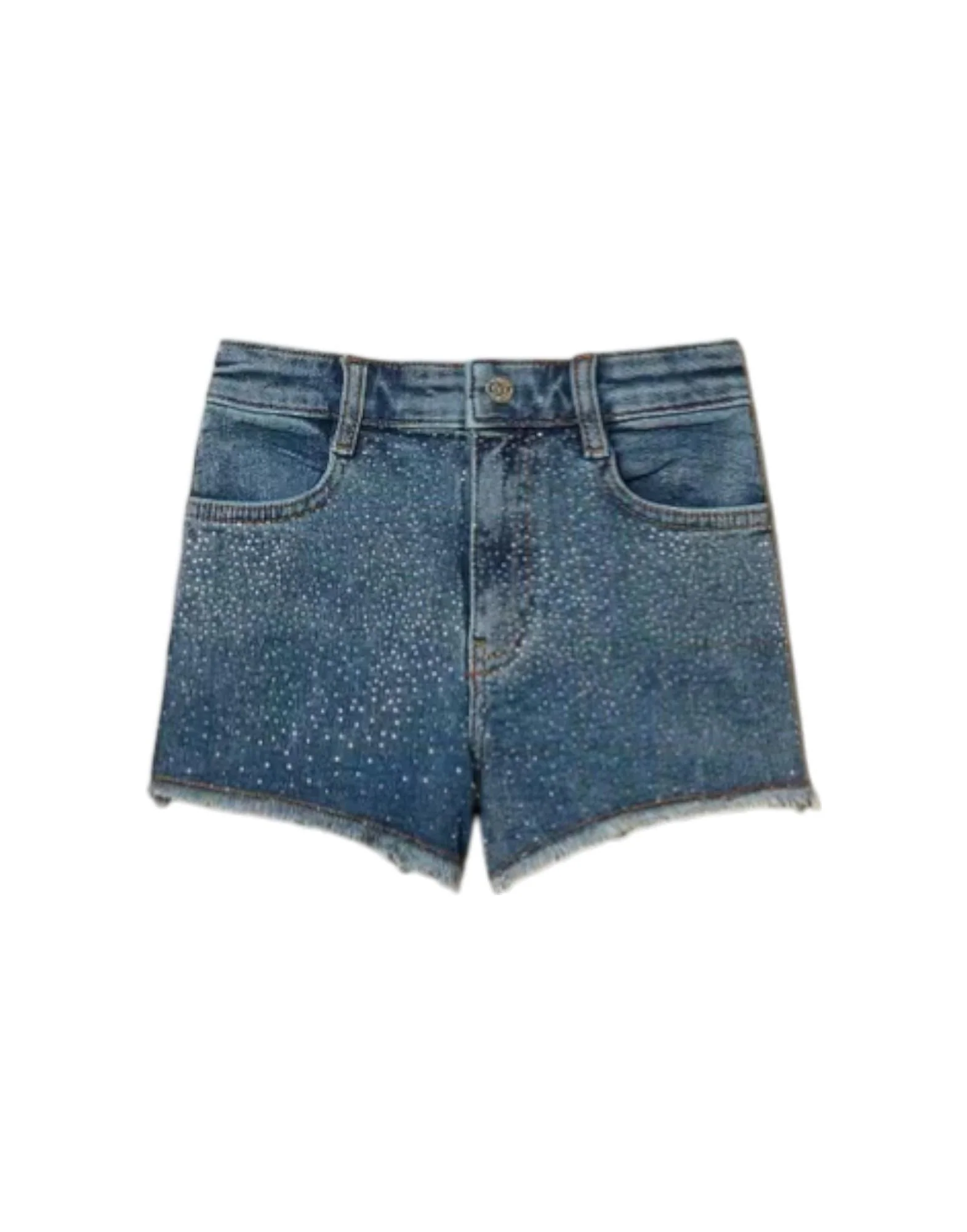 Twinset Shorts in jeans con borchie Bambina