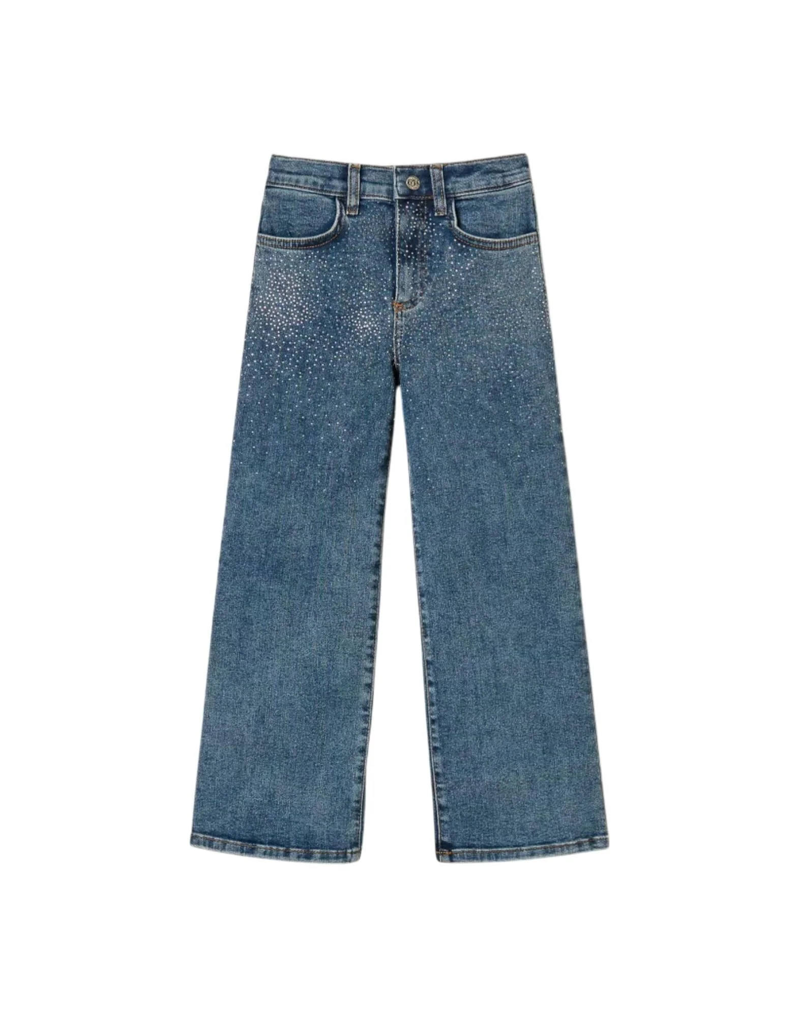 Twinset Jeans cinque tasche con borchie Bambina
