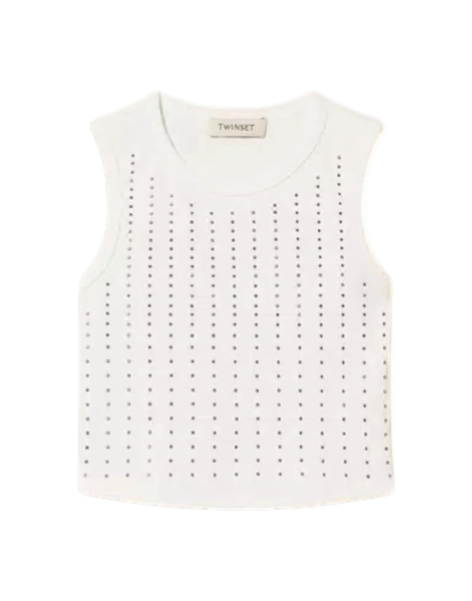 Twinset Top a costine con borchie Bambina