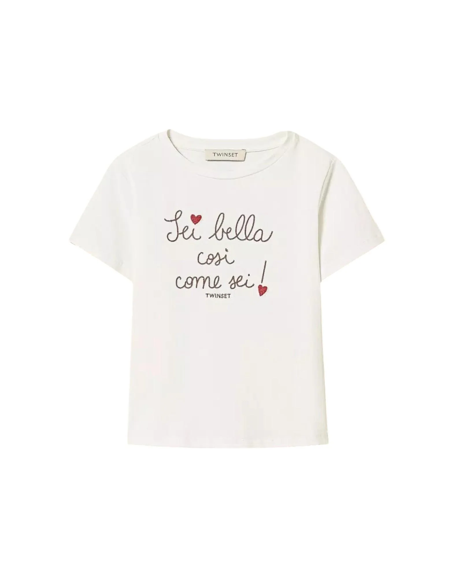 Twinset T-shirt regular con ricamo Bambina