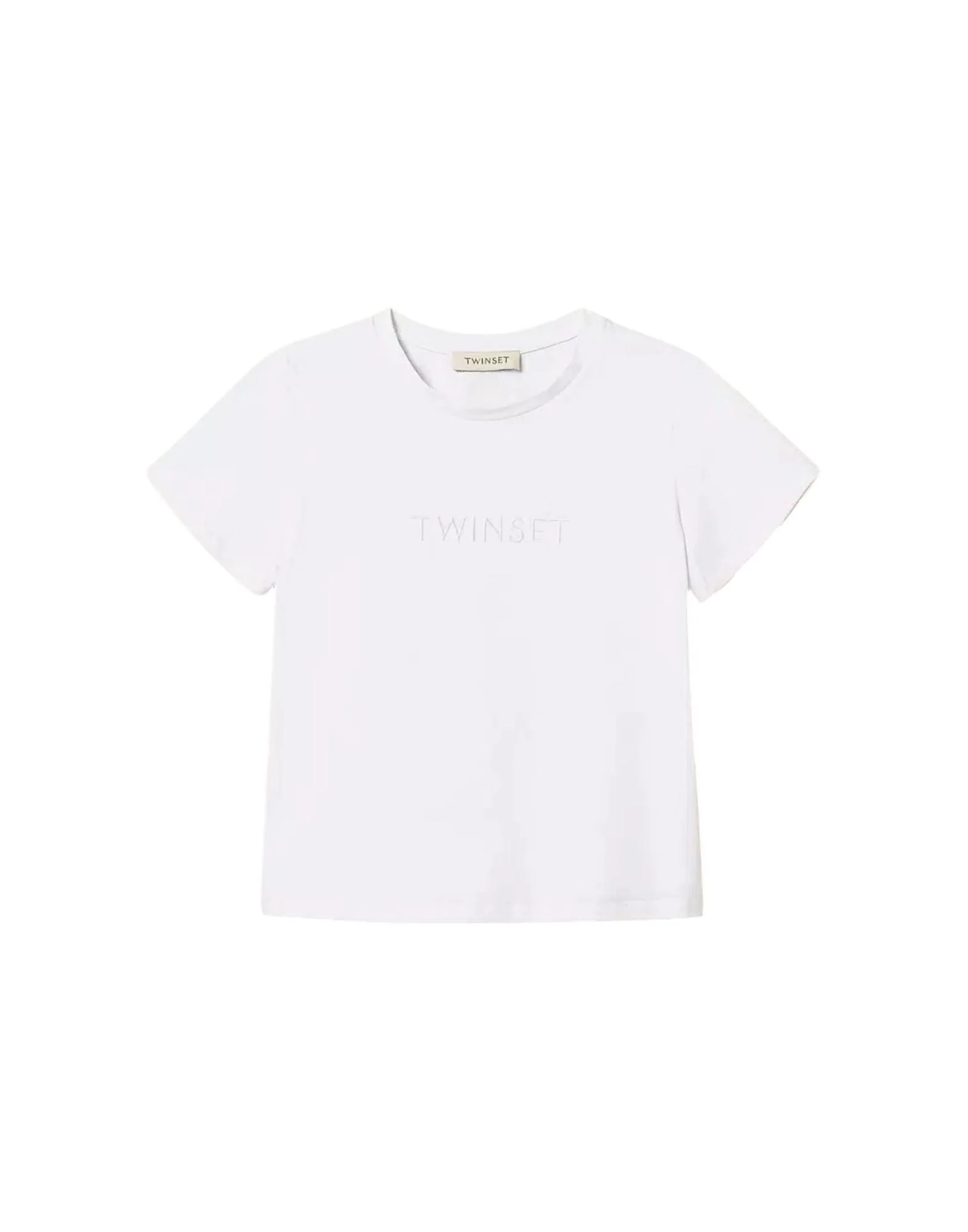 Twinset T-shirt regular con logo ricamato Bambina