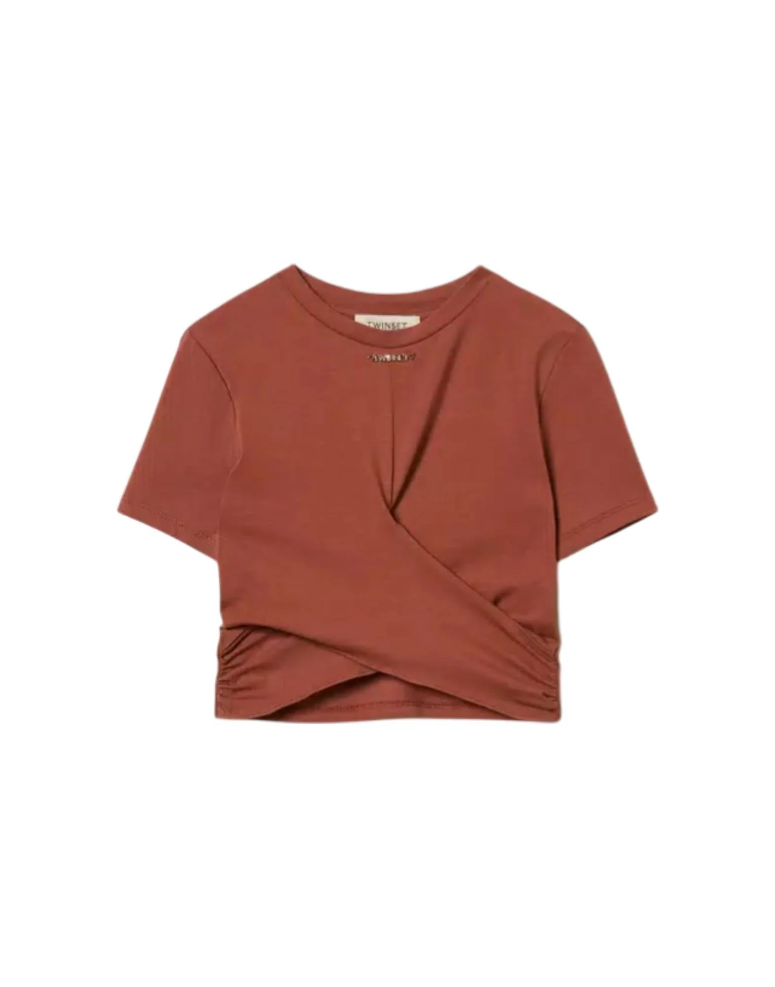 Twinset T-shirt con logo e incrocio Bambina