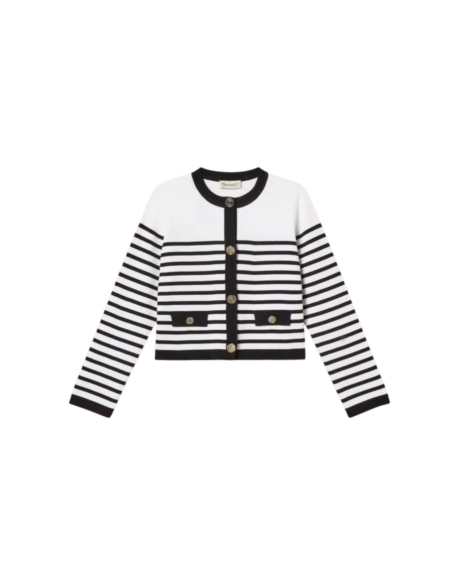 Twinset Cardigan-maglia a righe Bambina