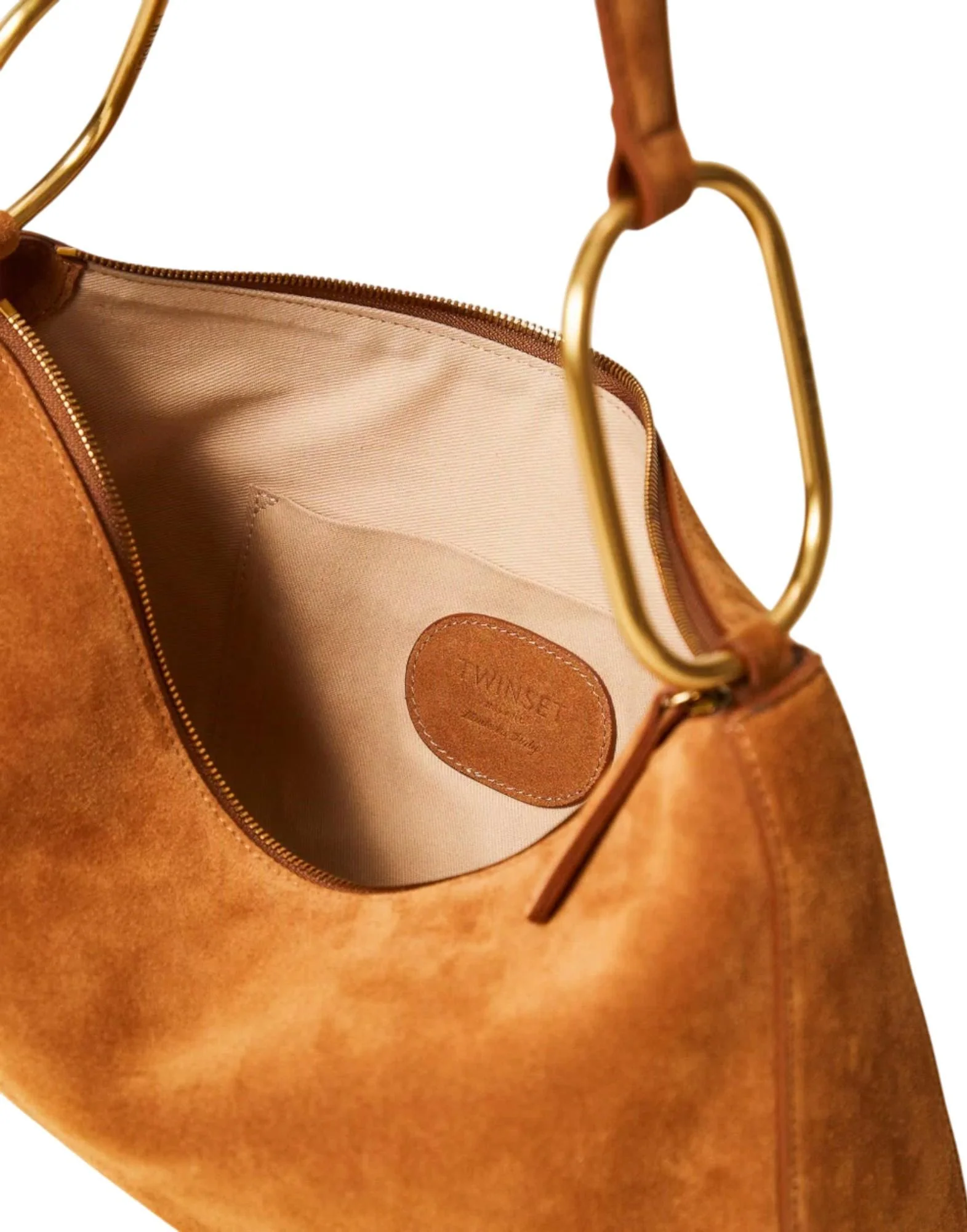 Twinset Borsa "Liliane" media in suede con anelli Donna - Image 4