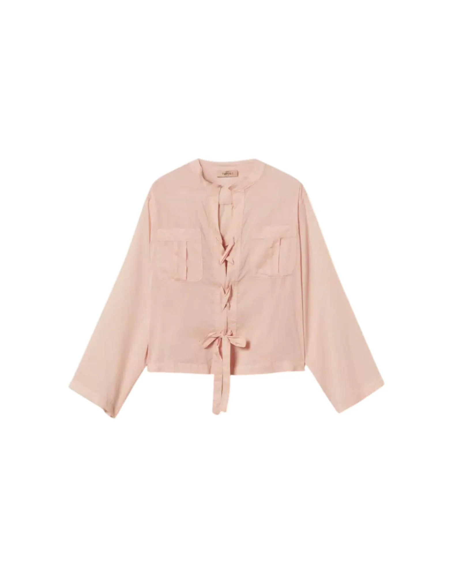 Twinset Camicia in mussola con nastri Donna