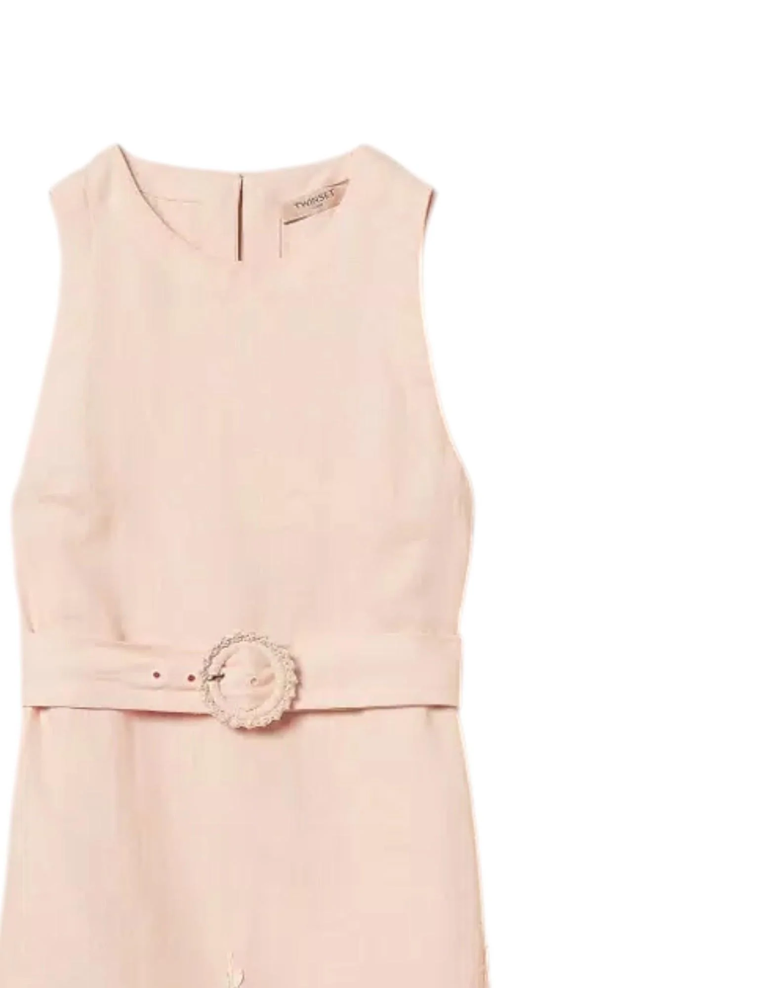 Twinset Abito corto in lino con pizzo Donna - Image 2