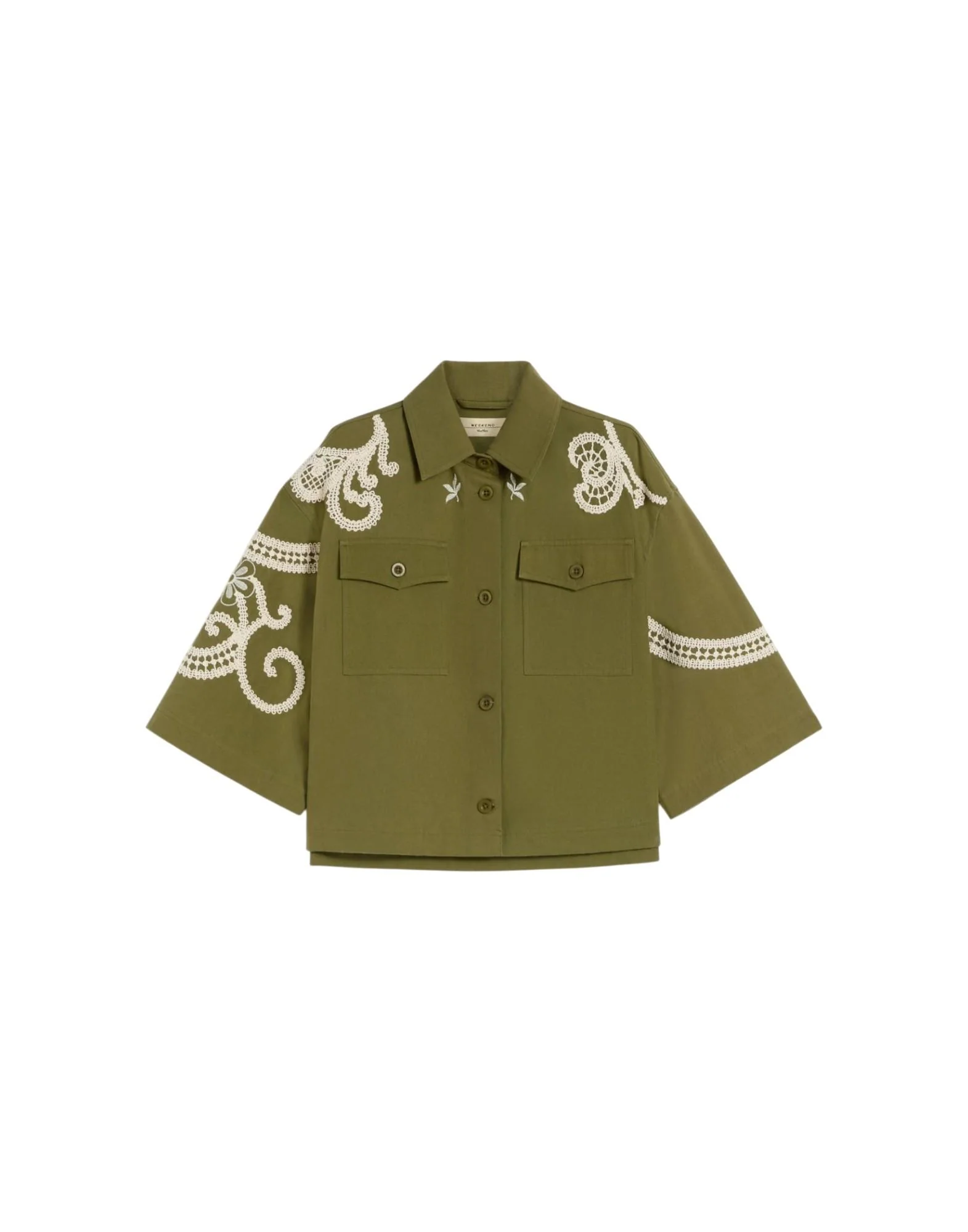 Weekend Max Mara Giacca ricamata in tela di cotone Donna