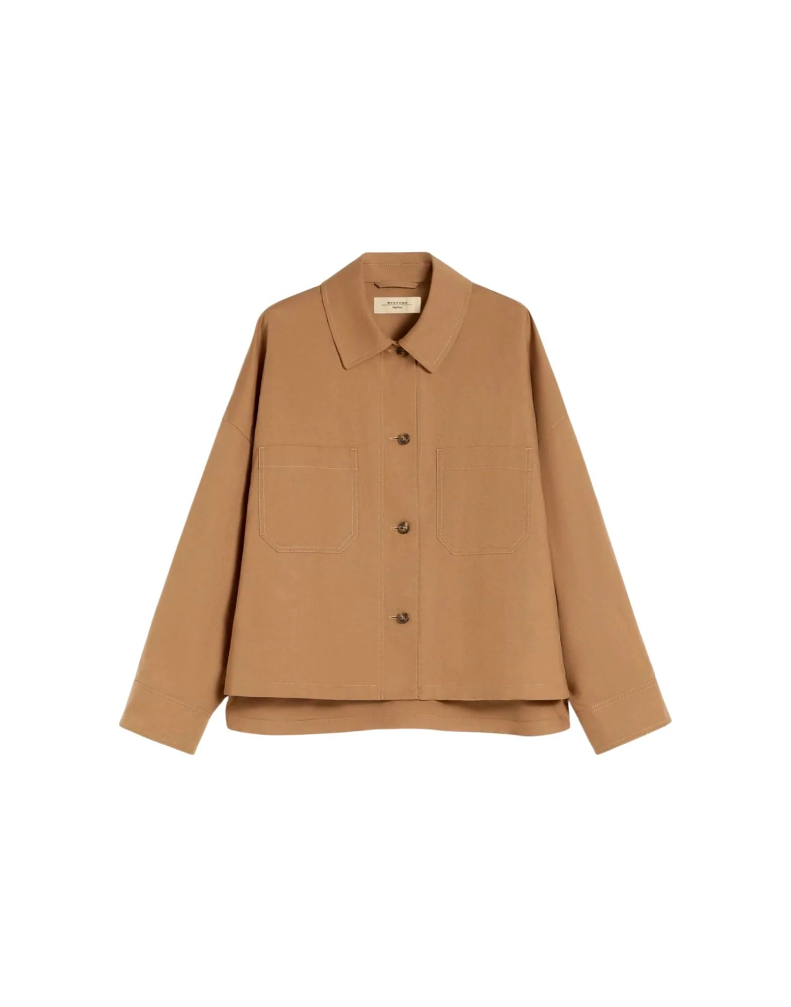 Weekend Max Mara Giacca over in stuoia cotone e lino Donna