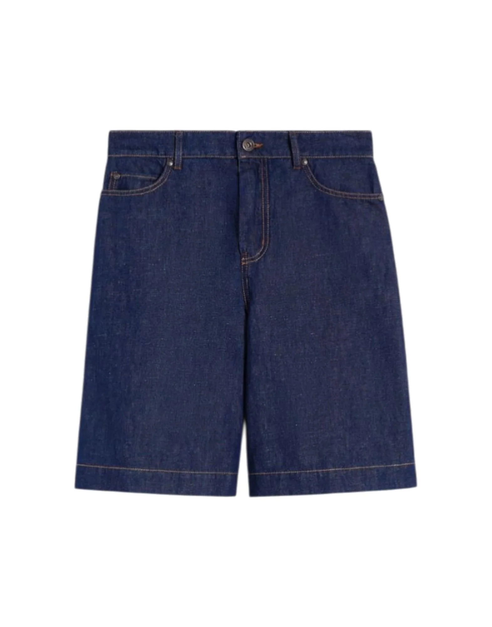 Weekend Max Mara Bermuda denim cotone e lino Donna