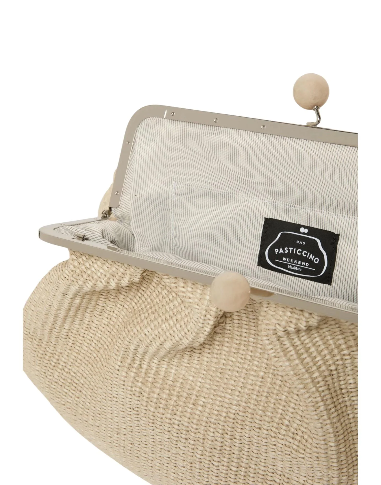 Weekend Max Mara Pasticcino Bag Large effetto rafia Donna - Image 5
