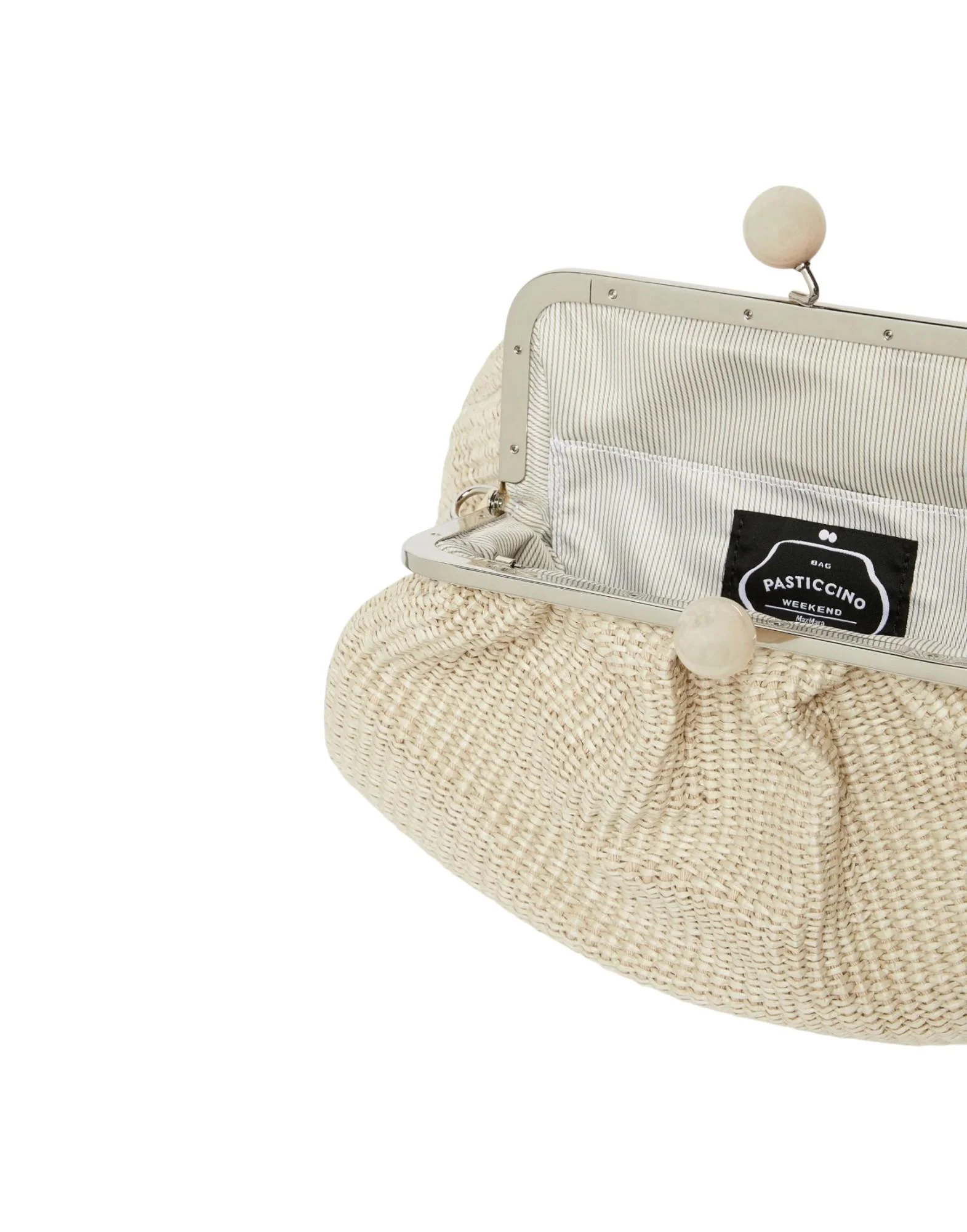 Weekend Max Mara Pasticcino Bag Medium effetto rafia Donna - Image 5