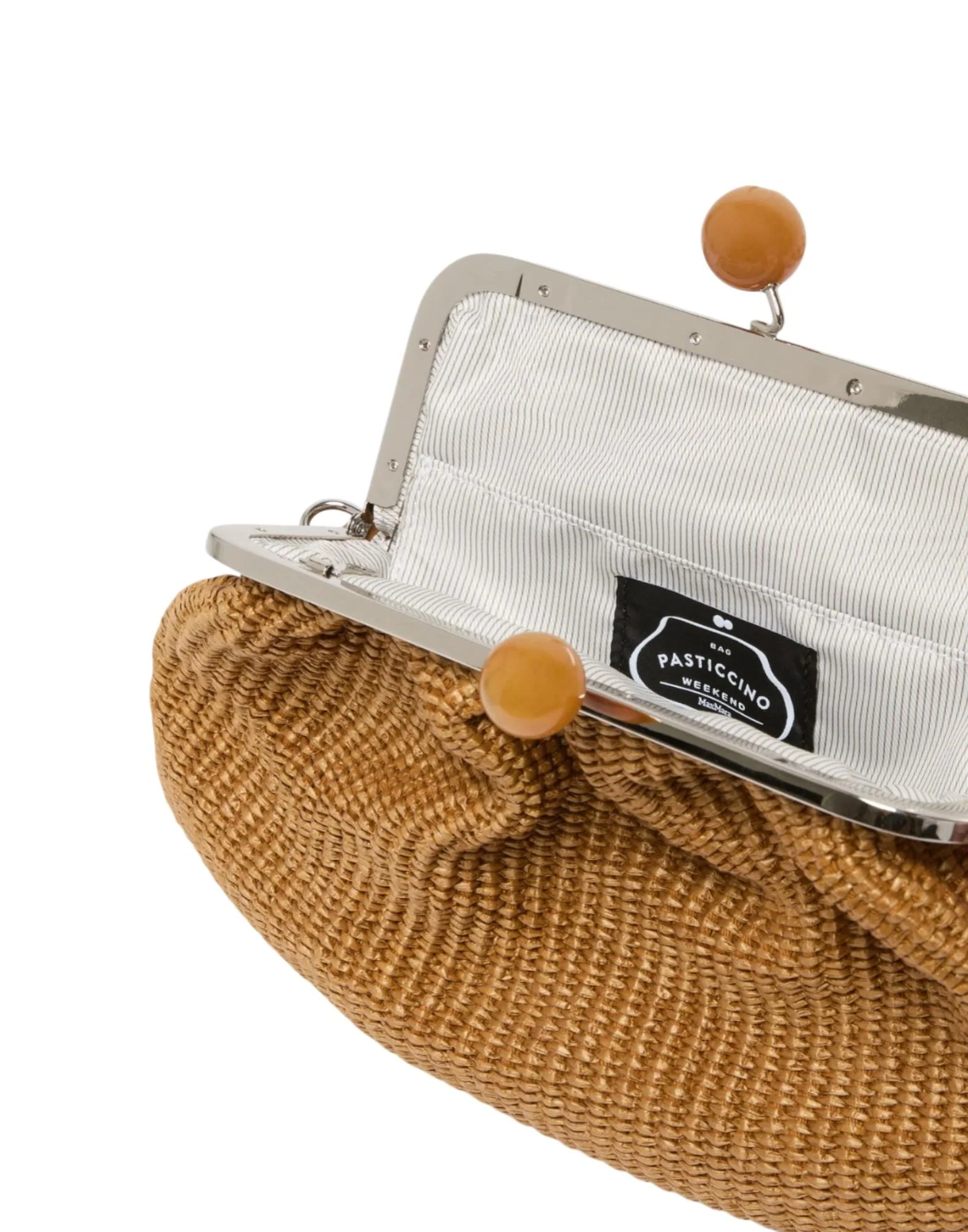Weekend Max Mara Pasticcino Bag Medium effetto rafia Donna - Image 5